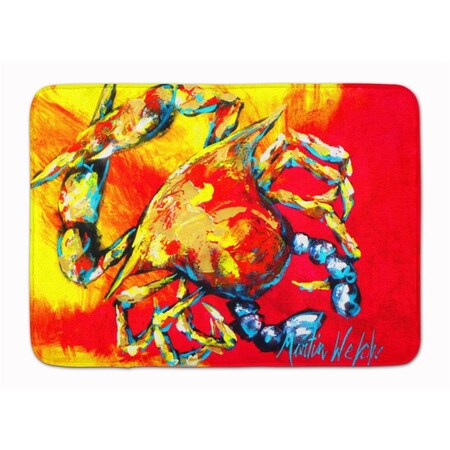 Carolines Treasures Crab Hot Dang Machine Washable Memory Foam Mat MW1086RUG